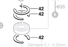 Rondelle de compensation 0,2mm réf. 2 600 101 088 BOSCH